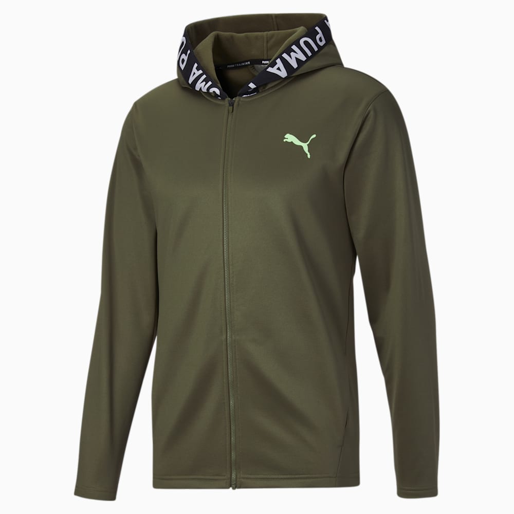 Puma Train PWR Fleece FZ Hoodie - Dark Green Moss