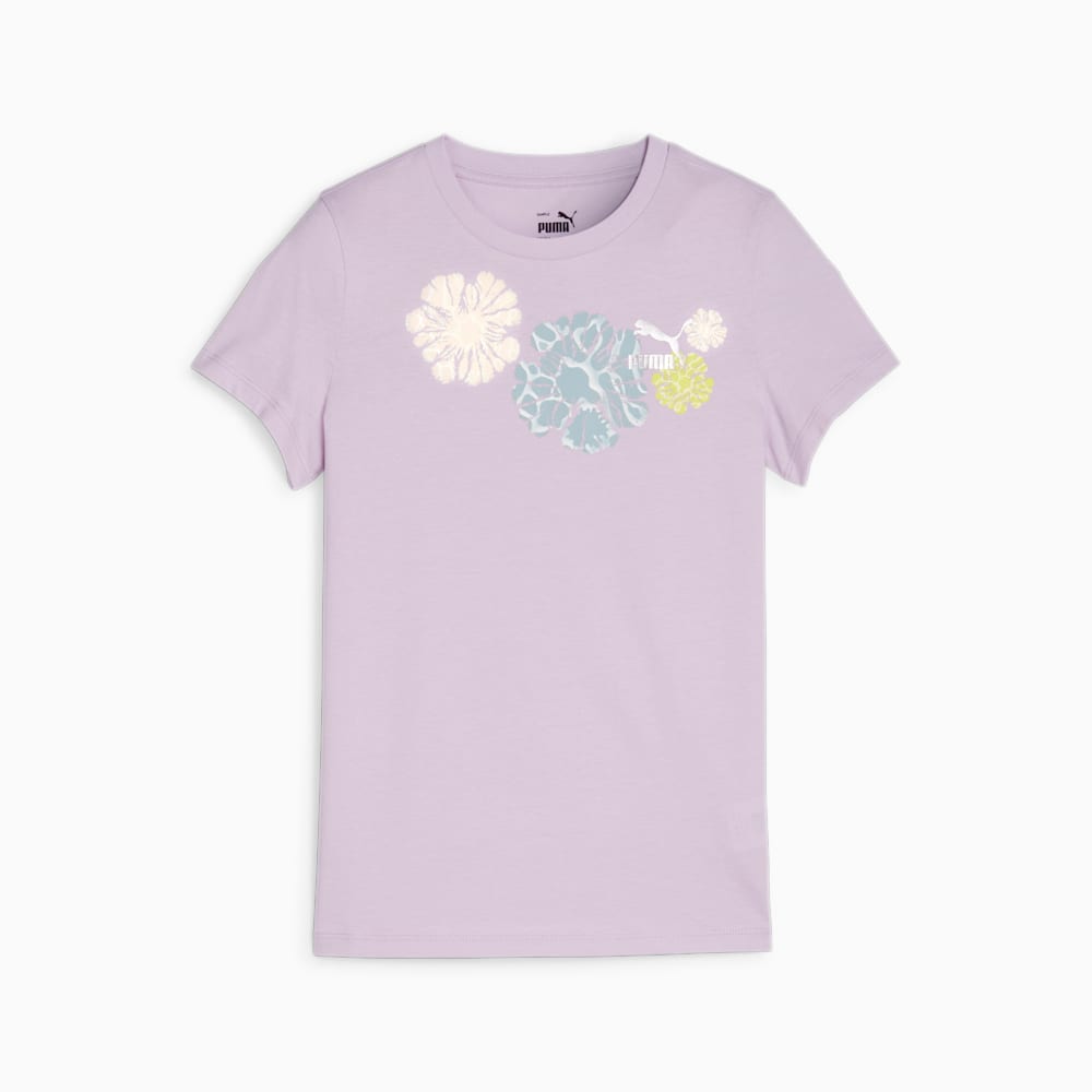 Puma CLASSICS Logo Big Kids Tee - Grape Mist