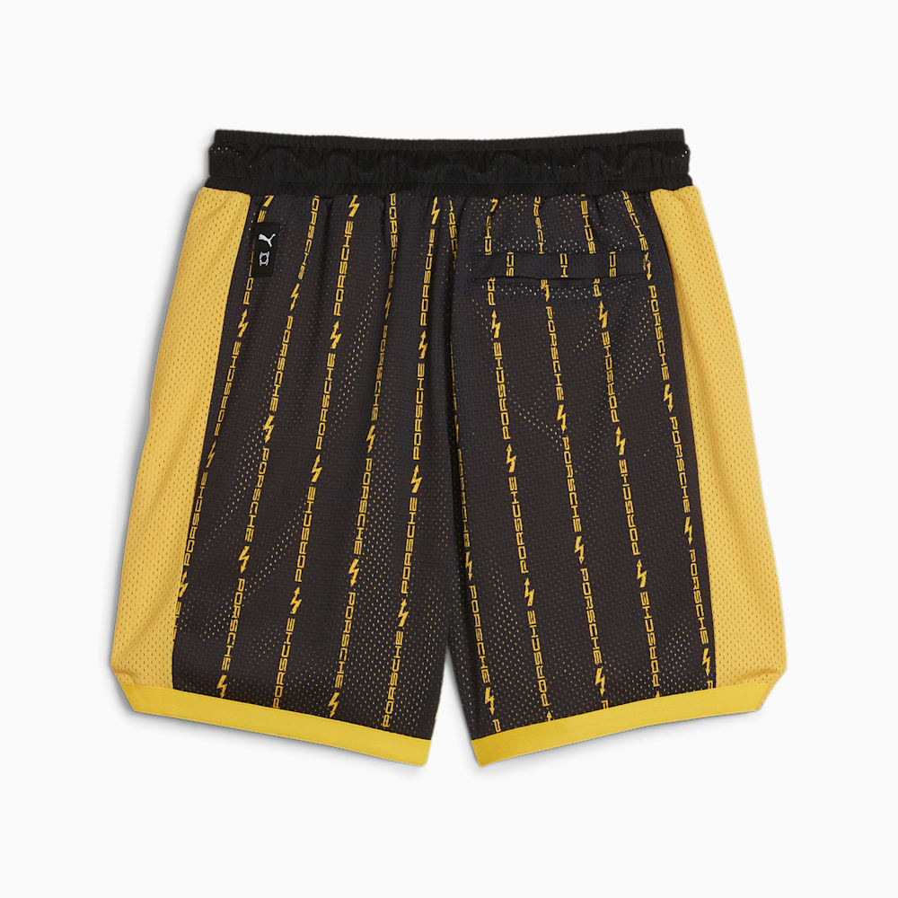 Puma x PORSCHE Basketball Shorts - Black-Sport Yellow