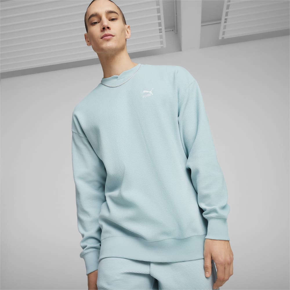 Puma CLASSICS Waffle Sweatshirt - Turquoise Surf