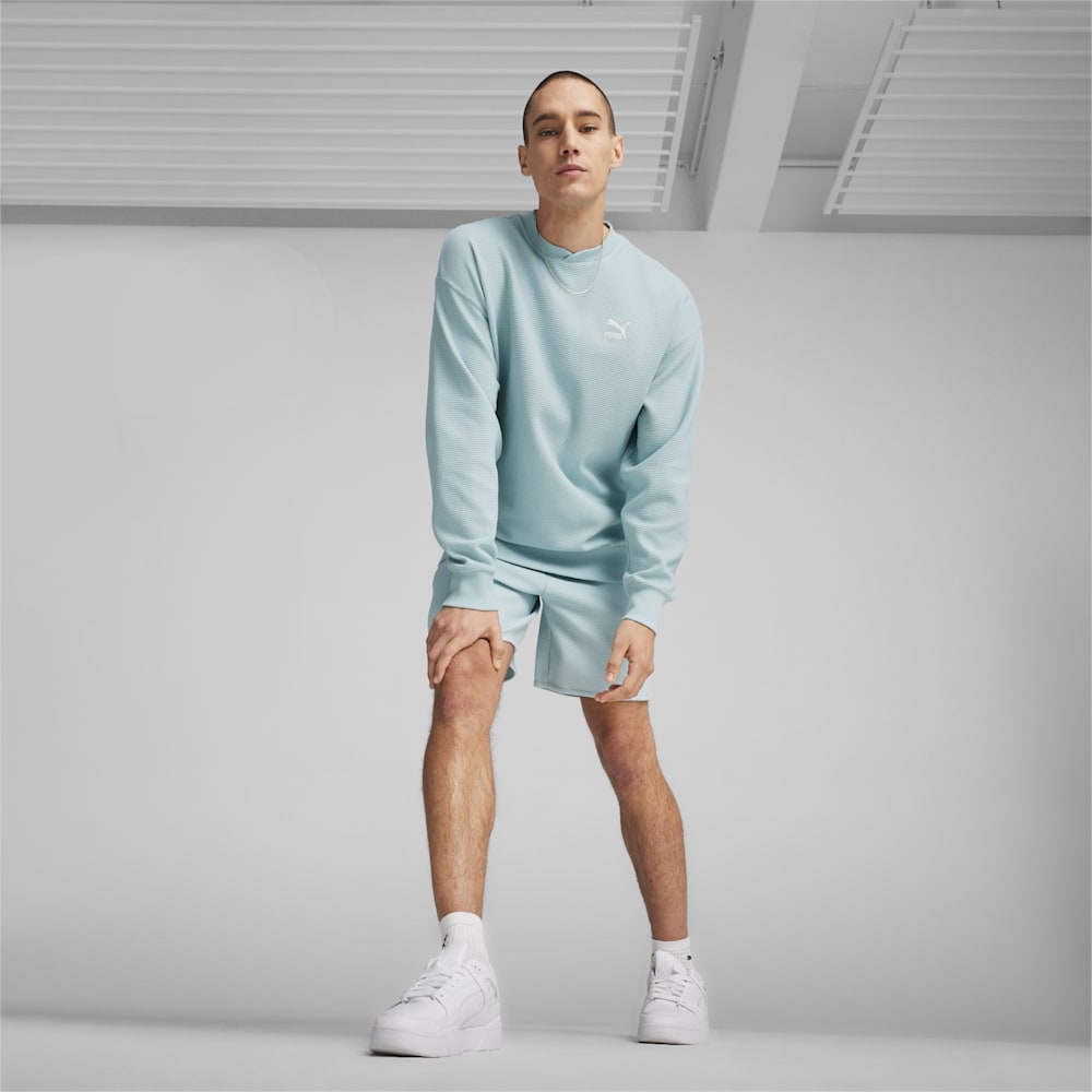 Puma CLASSICS Waffle Sweatshirt - Turquoise Surf