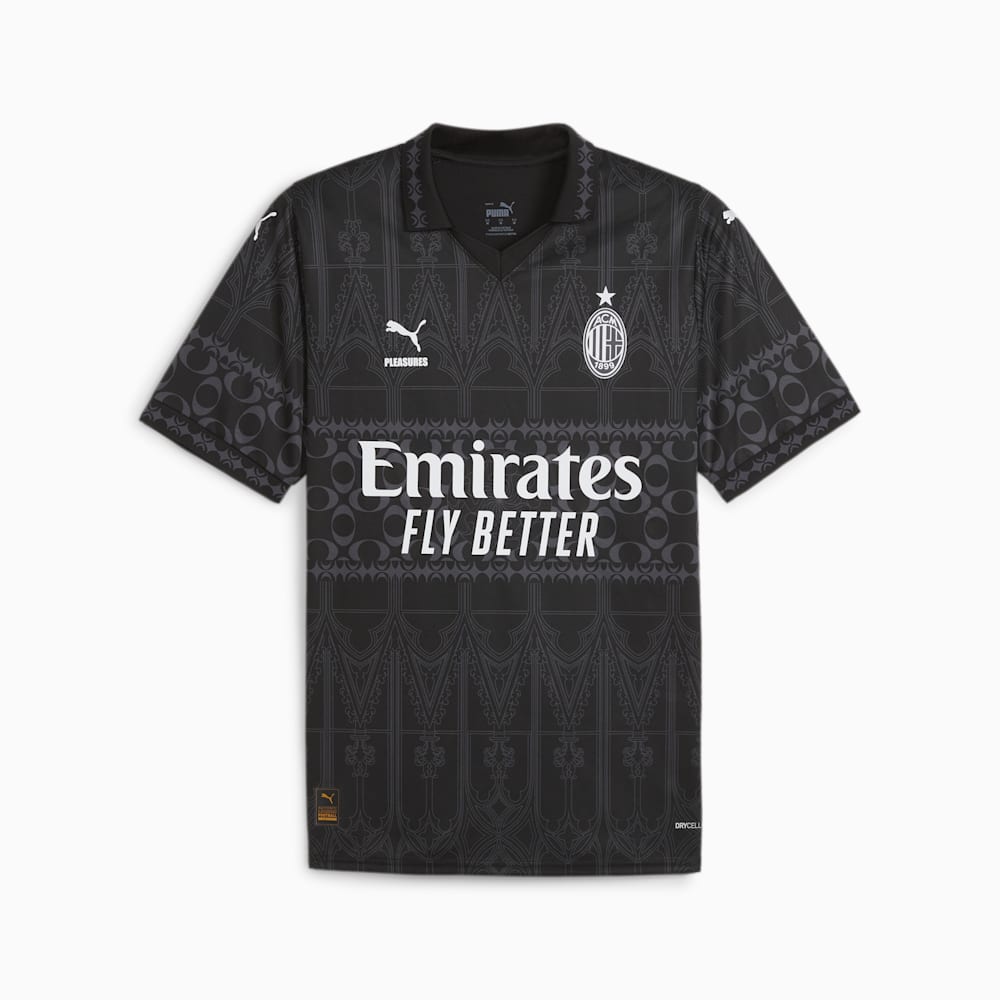 Puma AC Milan x PLEASURES Replica Soccer Jersey - Black-Asphalt