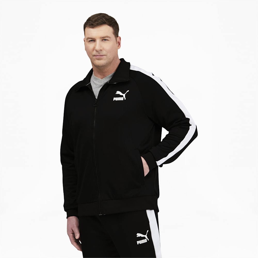 Puma Iconic T7 Track Jacket Big And Tall - Black-white