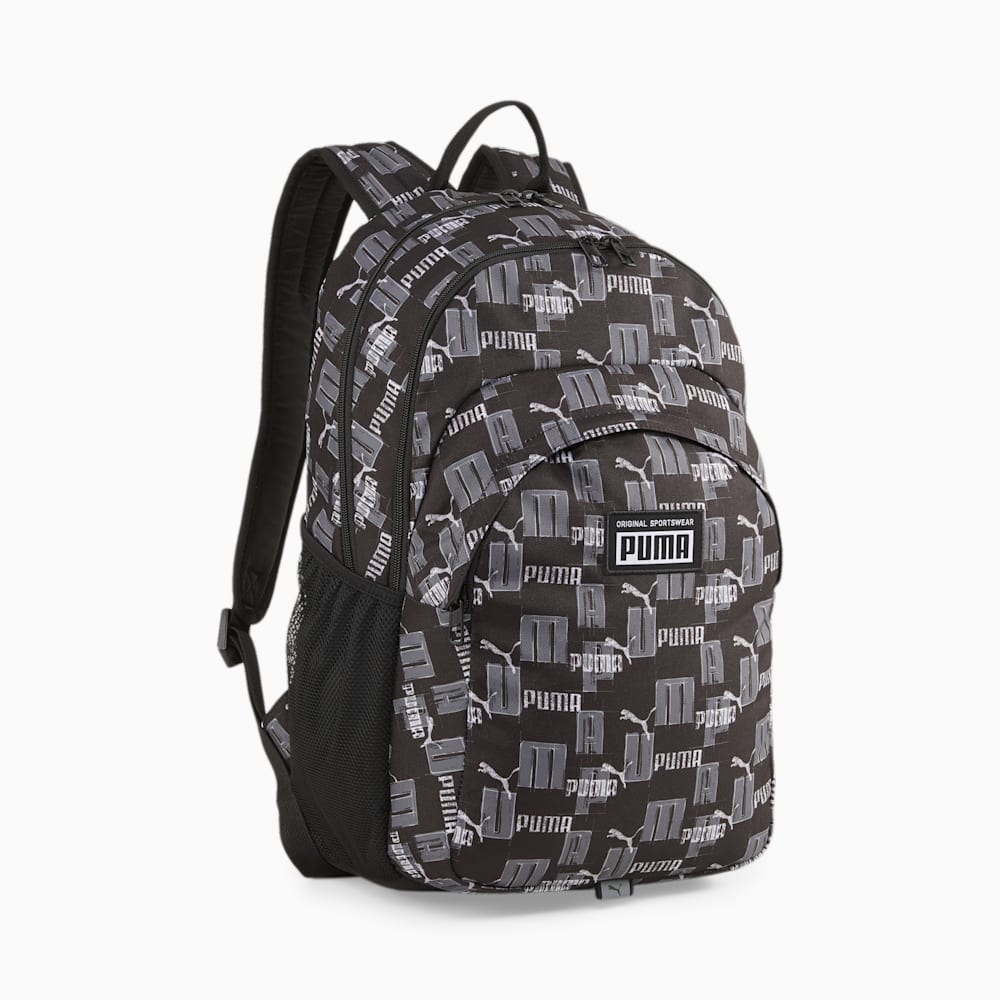 Puma Academy Backpack - Black-Logo AOP