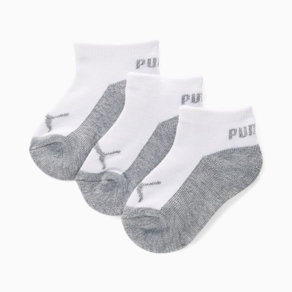 Puma No Show Kids Socks [3 Pairs] - WHITE / GREY