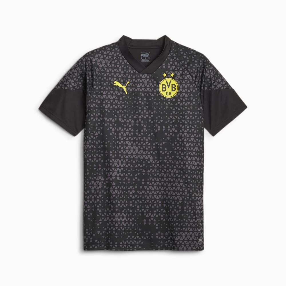 Puma Borussia Dortmund Soccer Training Jersey - Black-Cyber Yellow