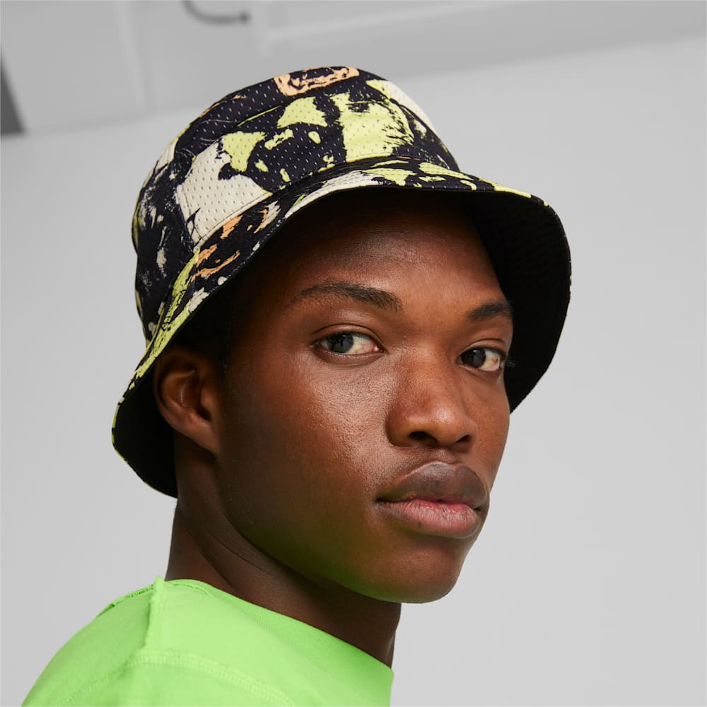 Puma Basketball Bucket Hat - Yellow Blaze-AOP