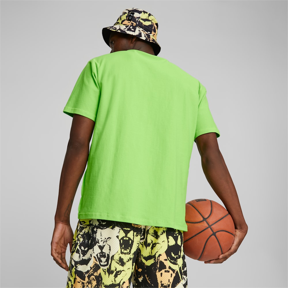 Puma Basketball Bucket Hat - Yellow Blaze-AOP