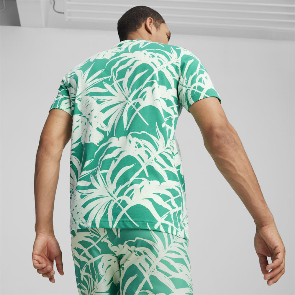 Puma ESS+ PALM RESORT Tee - Sparkling Green-AOP