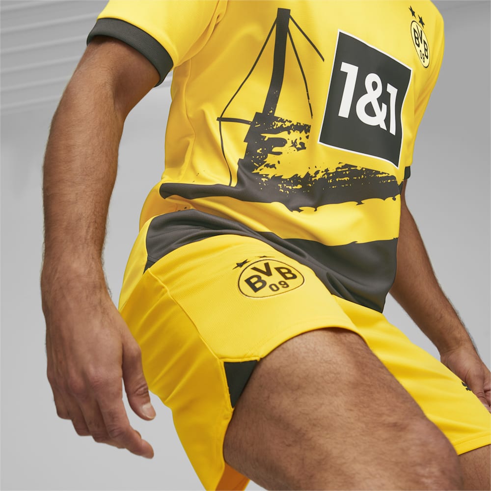 Puma Borussia Dortmund Soccer Shorts - Cyber Yellow-Black