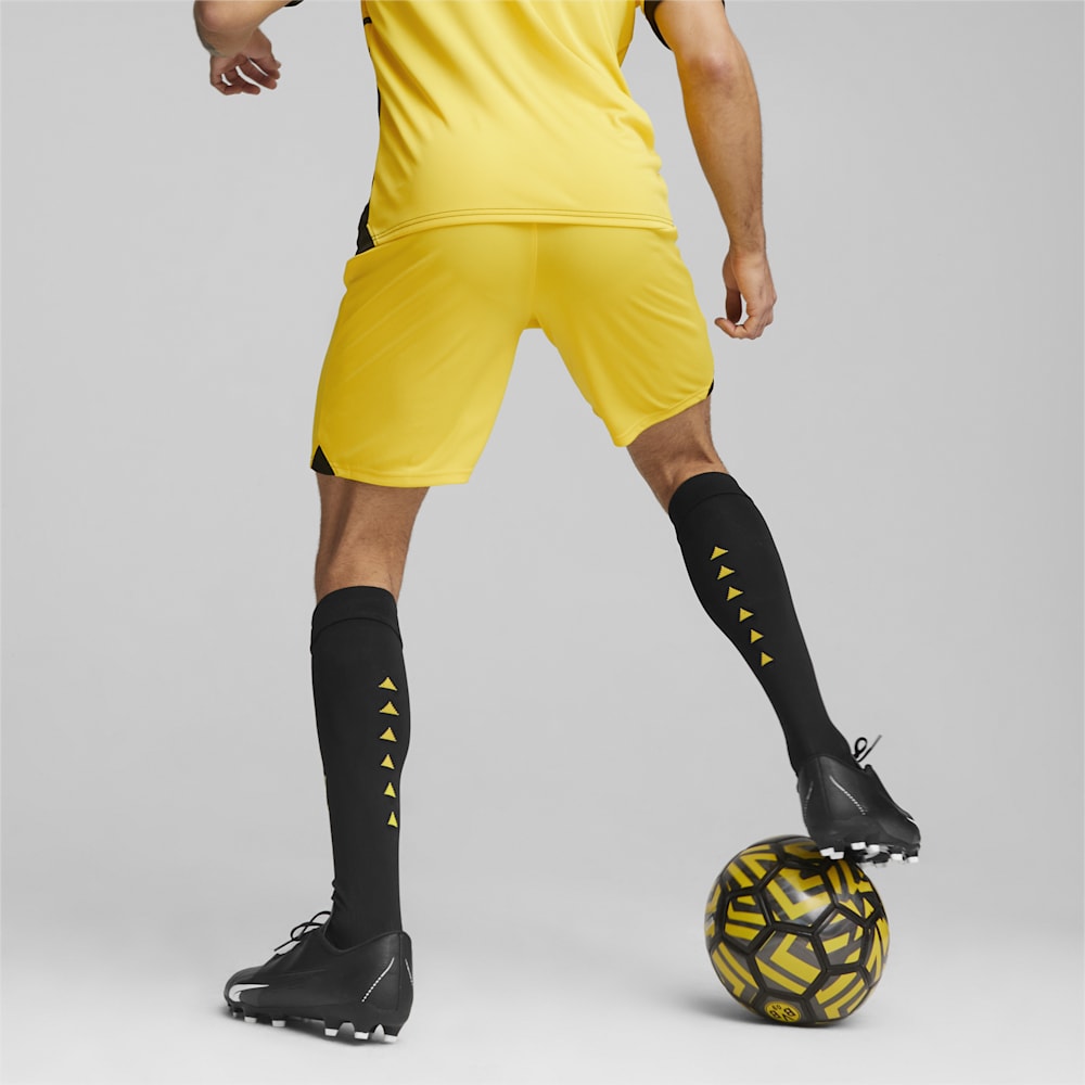 Puma Borussia Dortmund Soccer Shorts - Cyber Yellow-Black