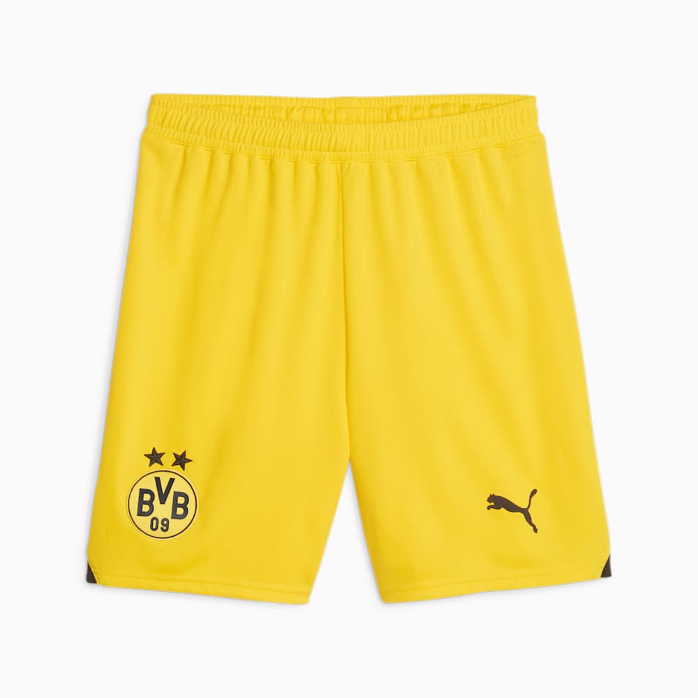 Puma Borussia Dortmund Soccer Shorts - Cyber Yellow-Black