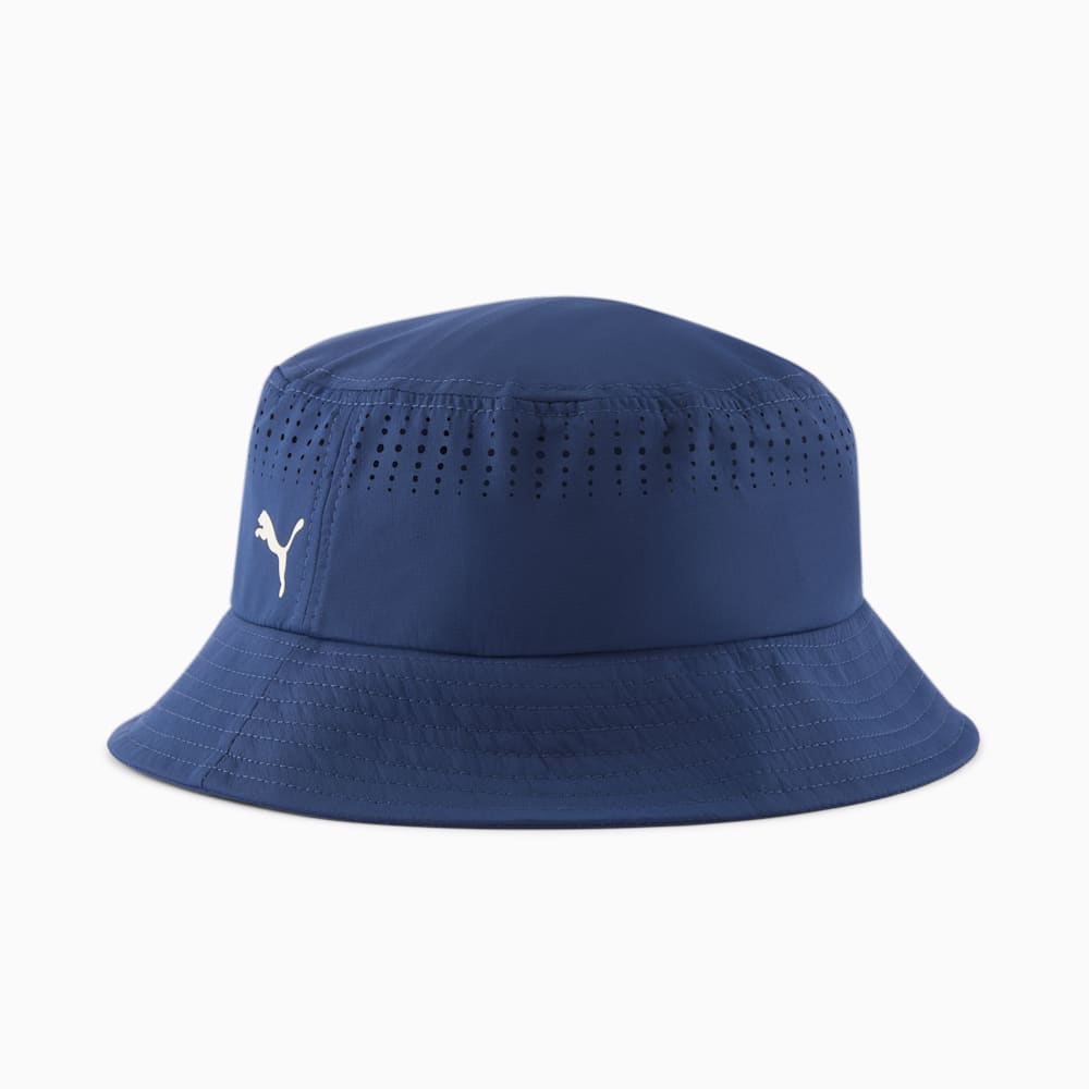 Puma Split Vent Bucket Hat - BLUE/TAN