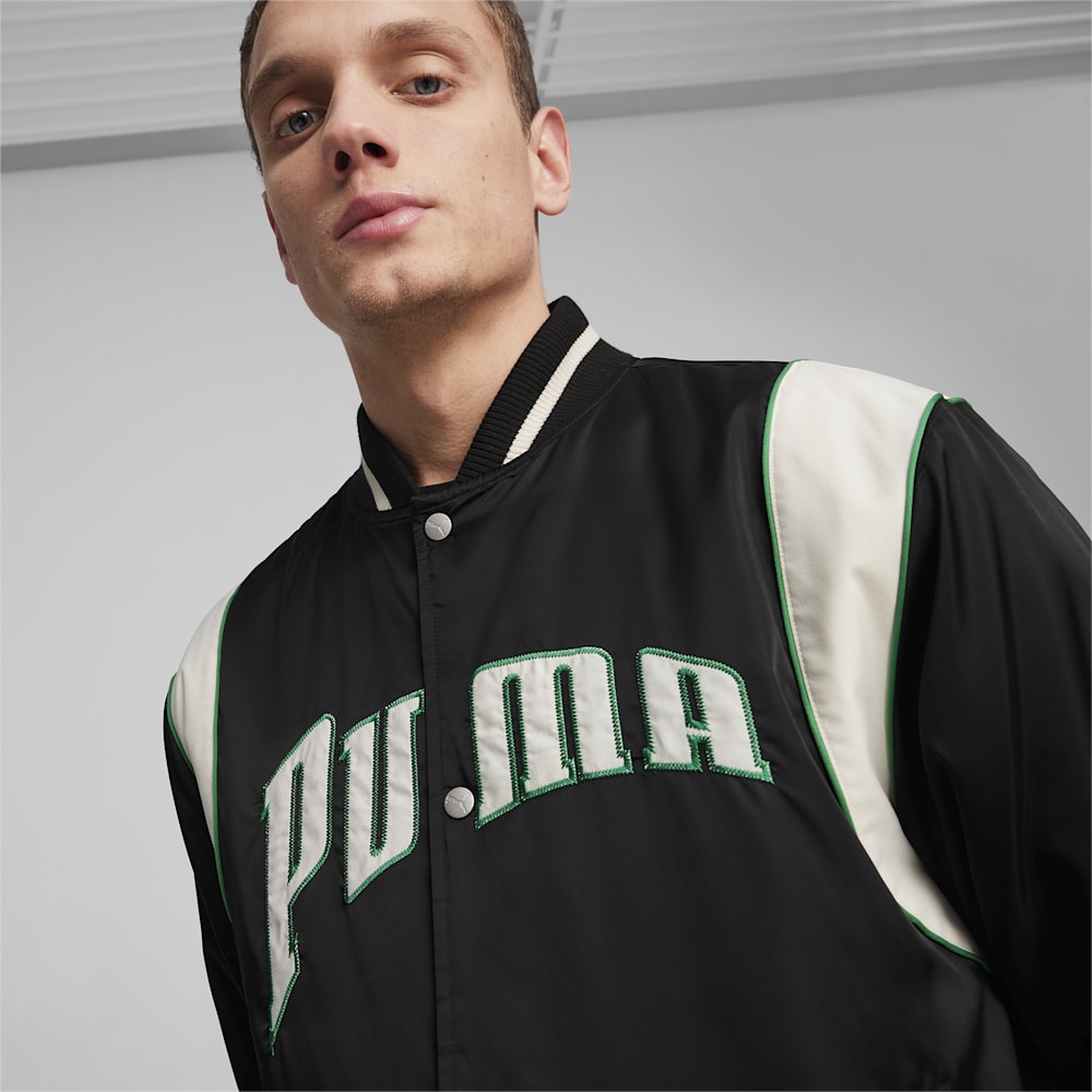 Puma For the Fanbase PUMA TEAM Varsity Jacket - Black