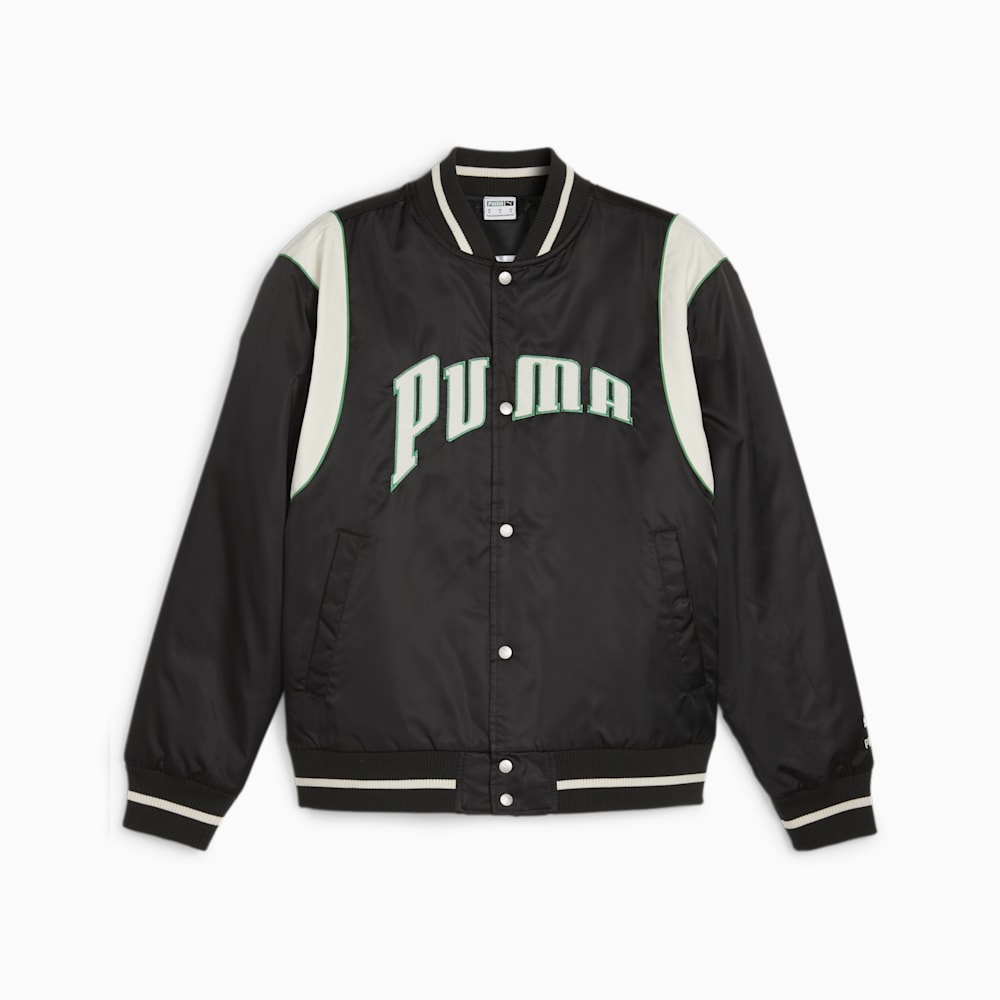 Puma For the Fanbase PUMA TEAM Varsity Jacket - Black