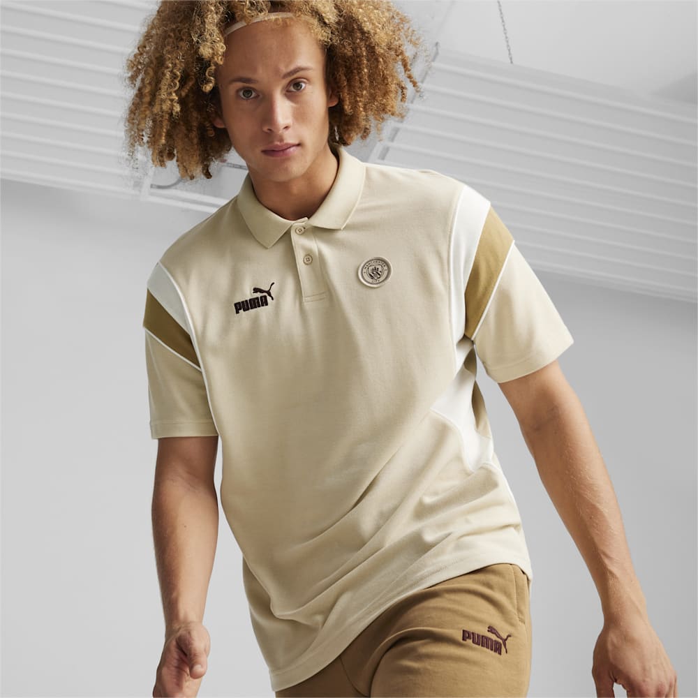 Puma Manchester City FtblArchive Polo - Granola-Frosted Ivory