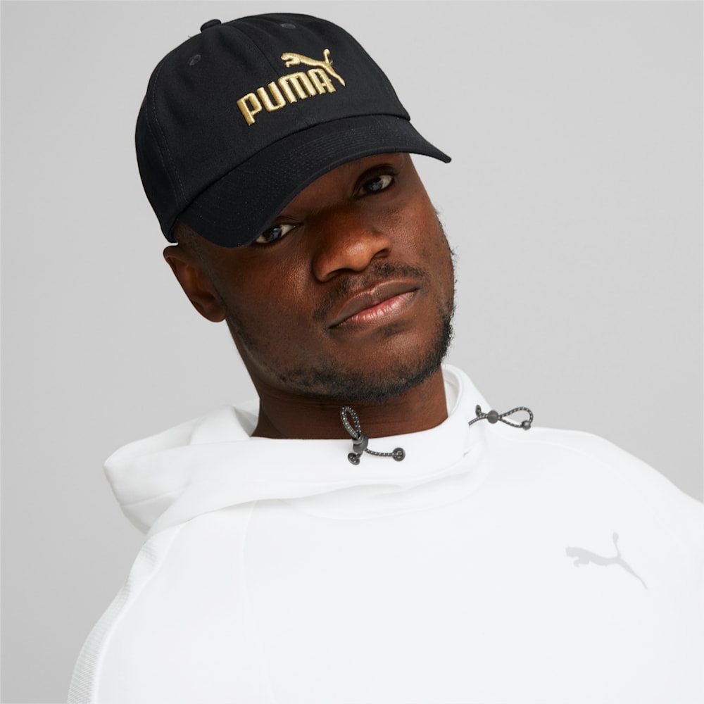 Puma Essentials No.1 Cap - Black-Gold No1 Logo