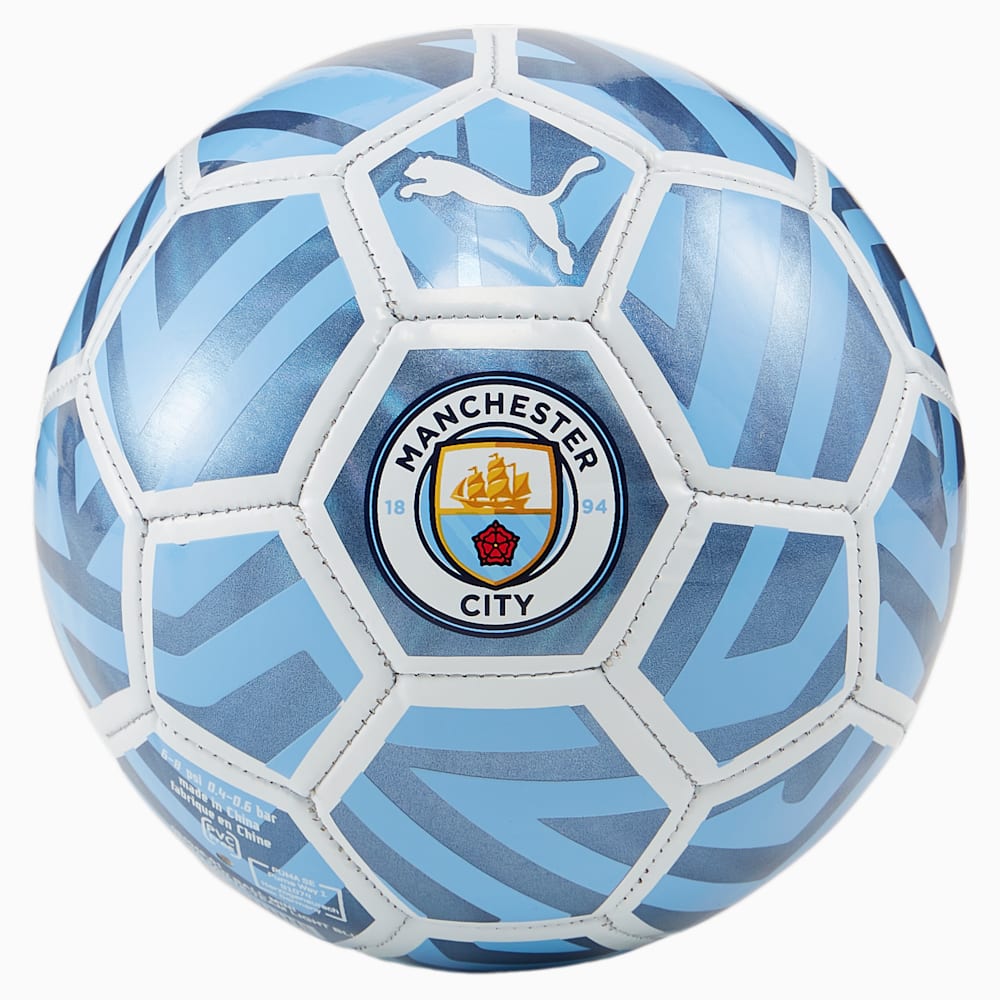 Puma Manchester City Mini Fan Soccer Ball - White-Team Light Blue