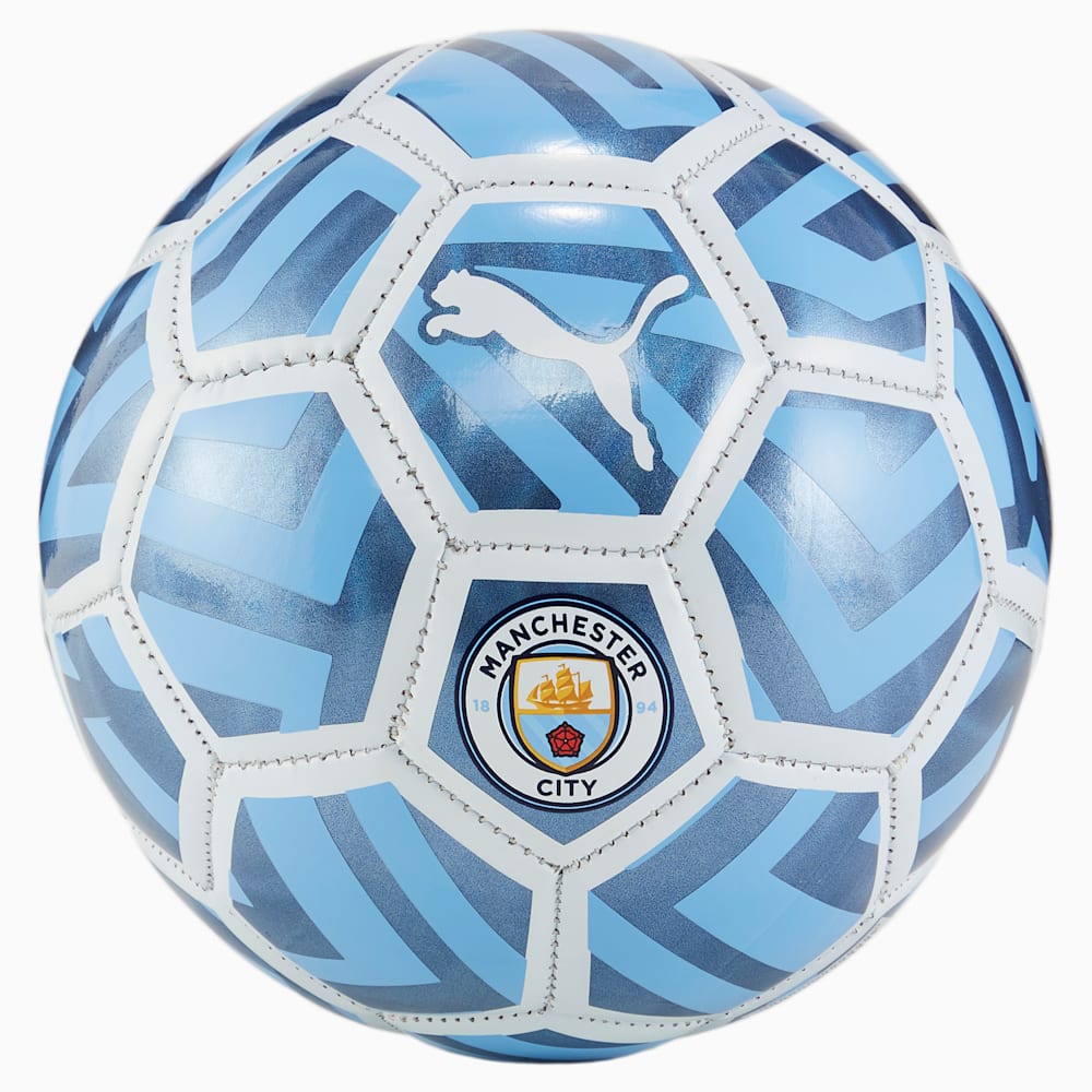 Puma Manchester City Mini Fan Soccer Ball - White-Team Light Blue