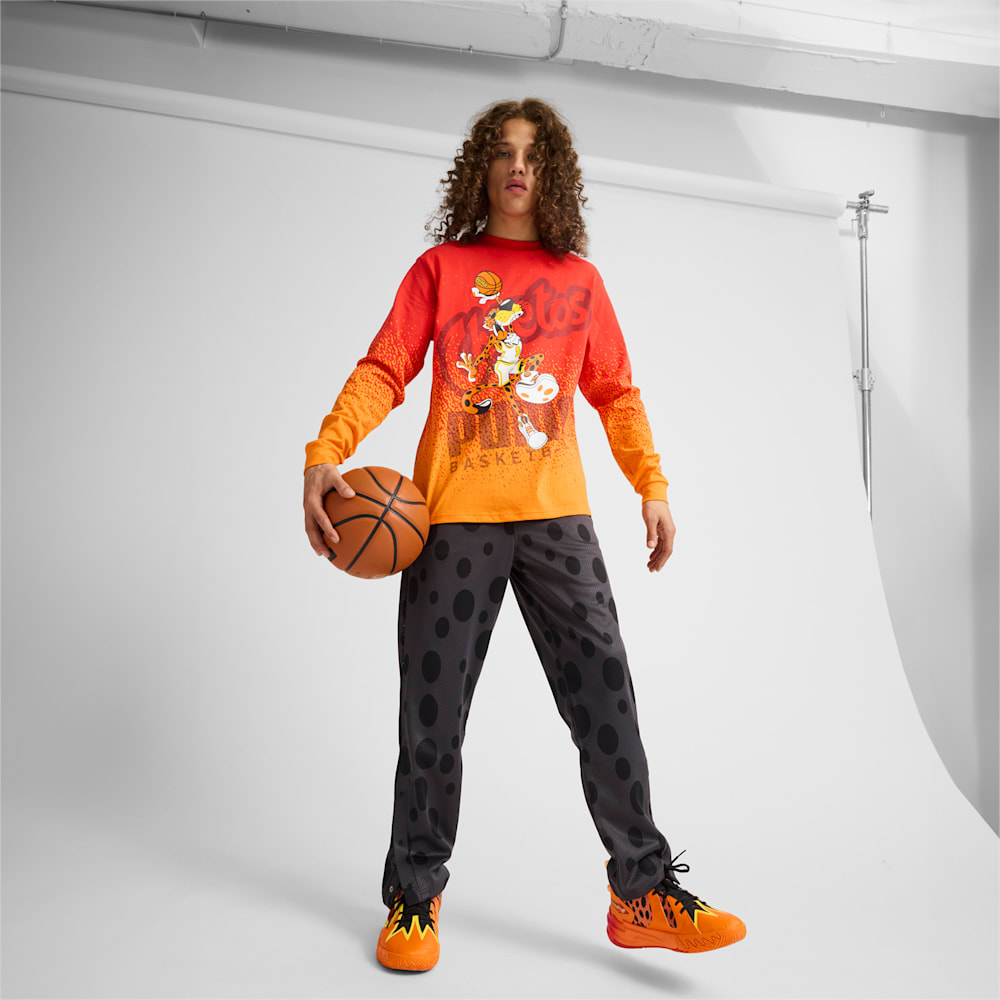 Puma HOOPS x CHEETOS® Long Sleeve Tee - For All Time Red-Rickie Orange