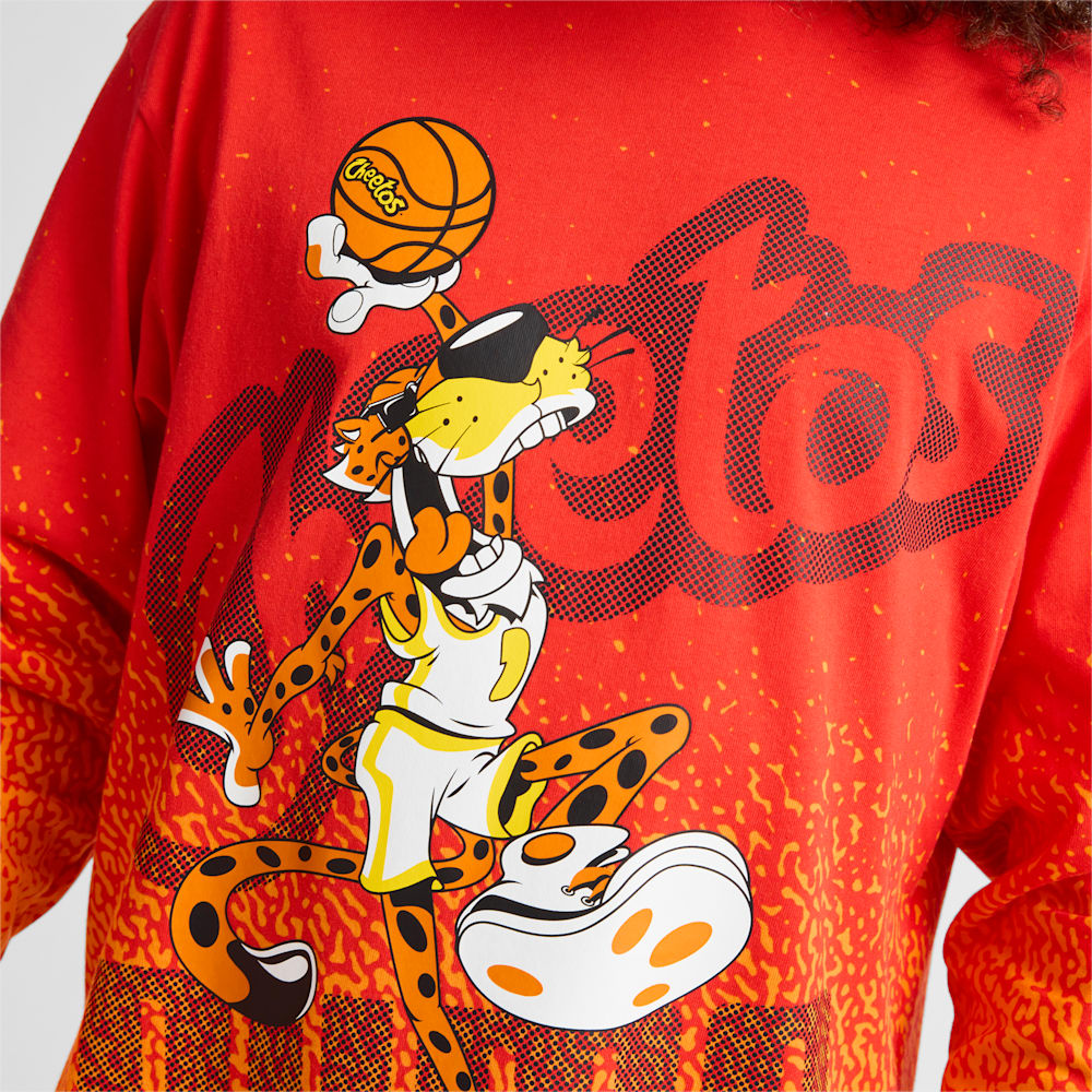 Puma HOOPS x CHEETOS® Long Sleeve Tee - For All Time Red-Rickie Orange