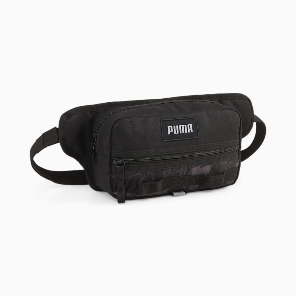 Puma Style Waist Bag - Black-Cool Mid Gray-AOP