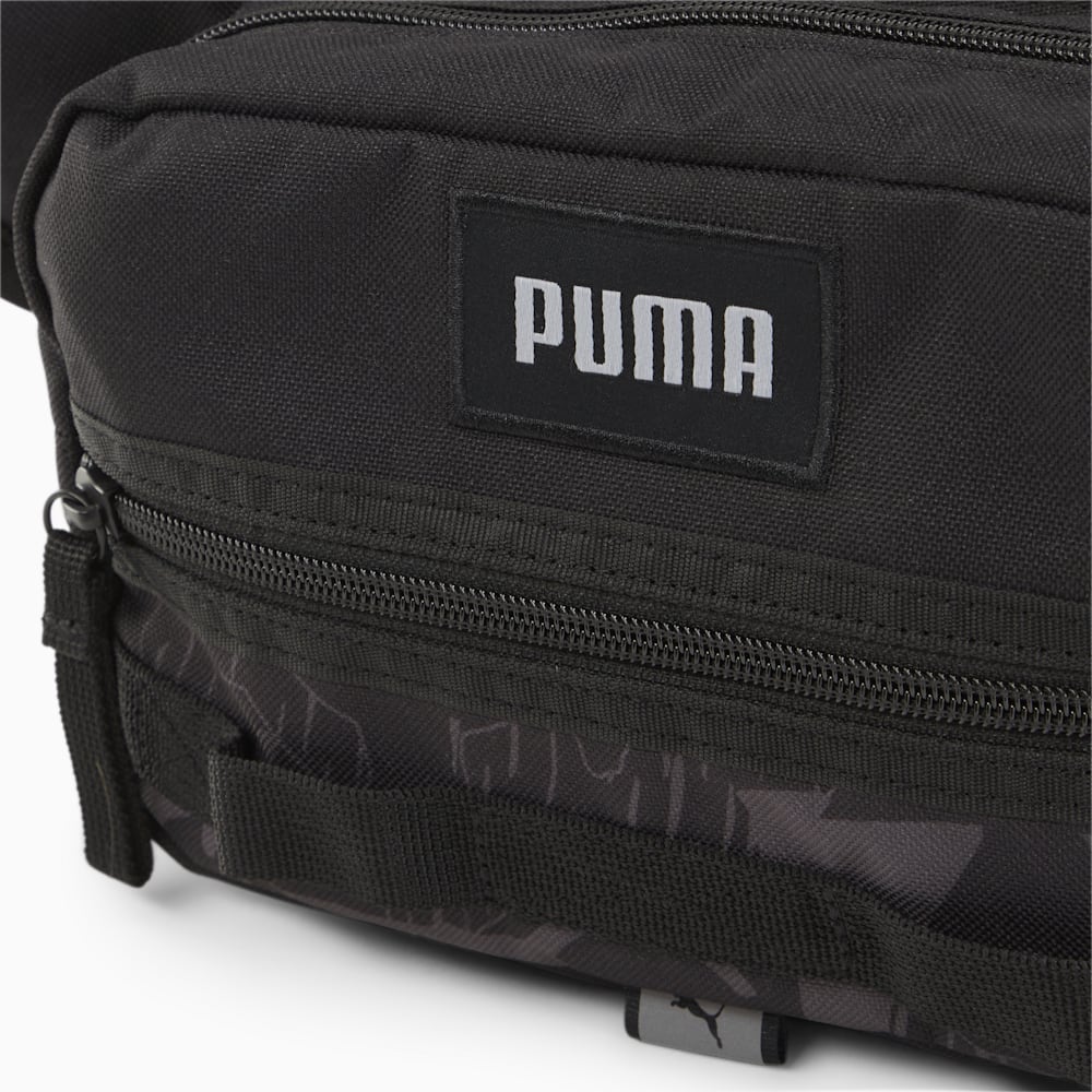 Puma Style Waist Bag - Black-Cool Mid Gray-AOP