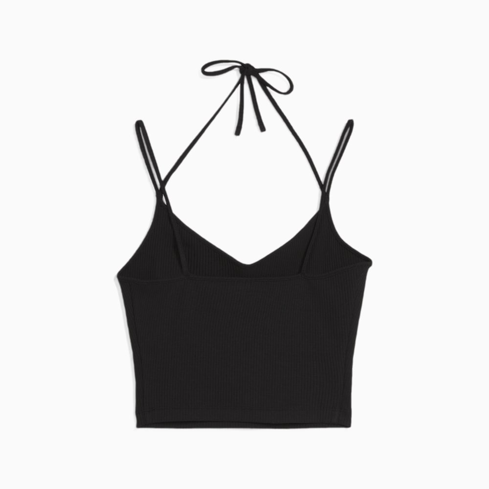 Puma CLASSICS Ribbed Crop Top - Black