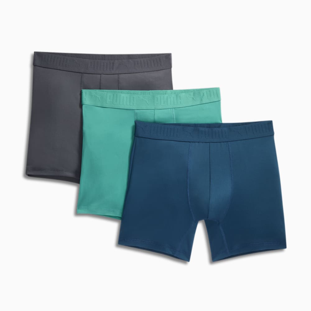 Puma Ultra Soft Boxer Briefs (3 Pack) - GREEN / BLUE