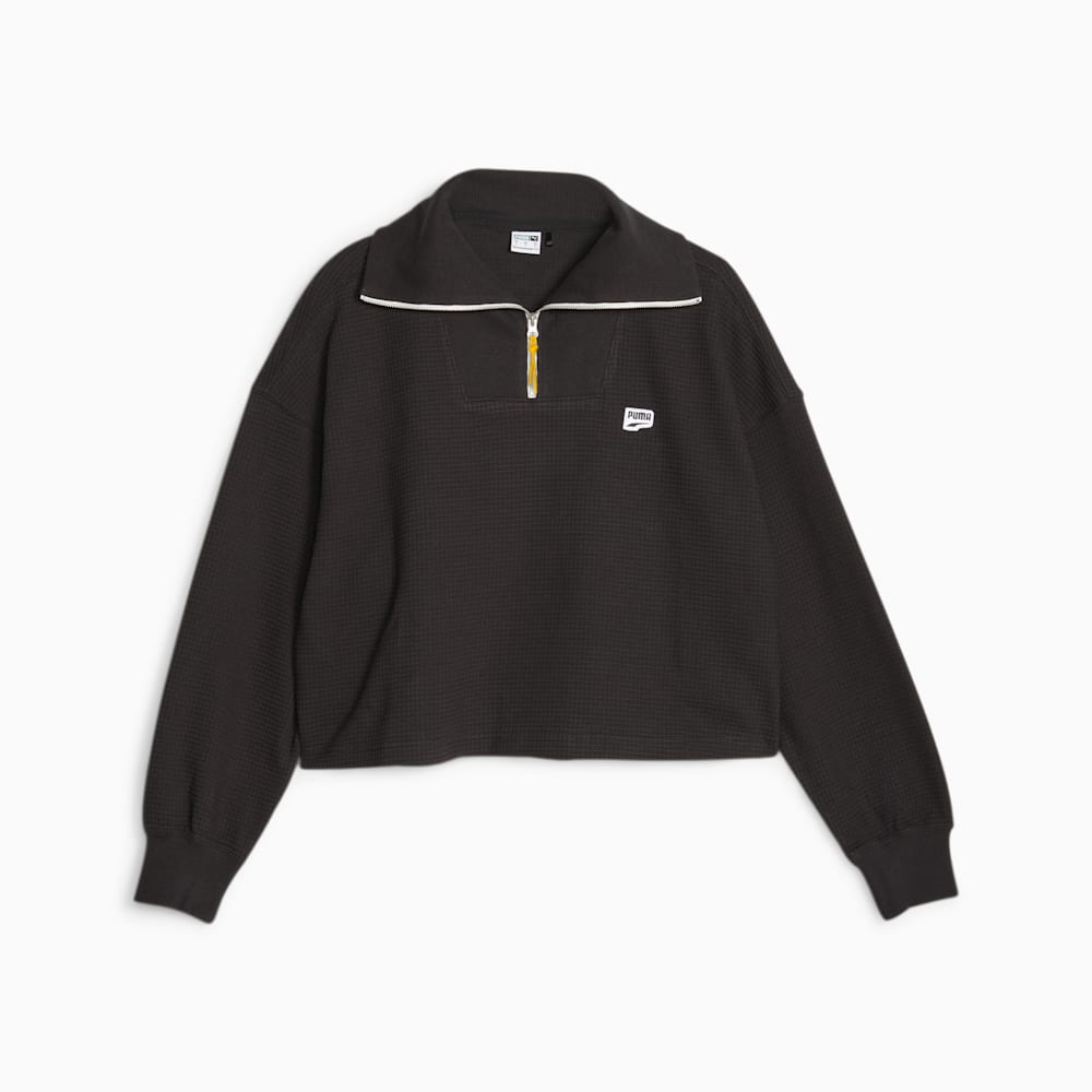 Puma DOWNTOWN Half-Zip Sweatshirt - Black