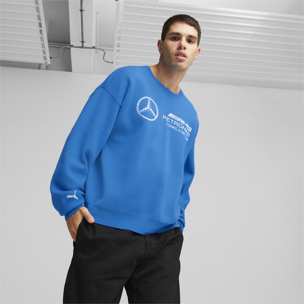 Puma Mercedes AMG-Petronas F1® Statement Knitted Motorsport Sweater - Ultra Blue