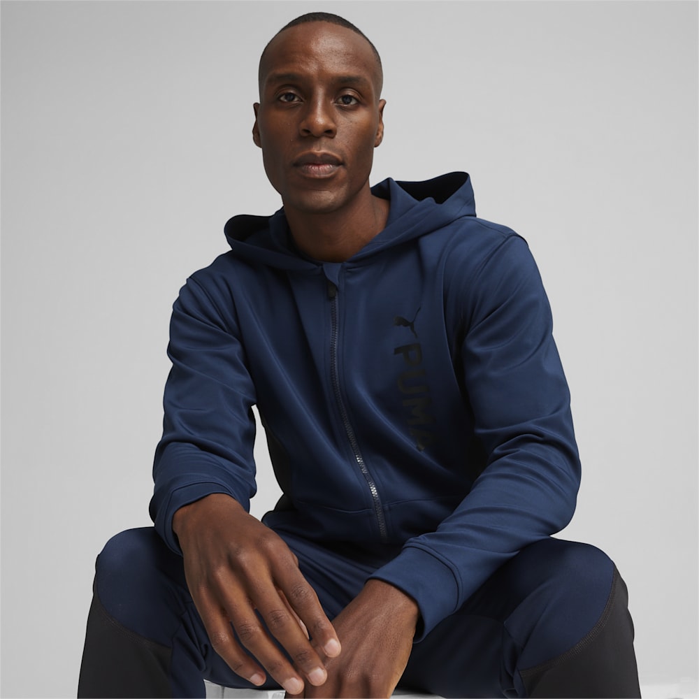 Puma Fit Double Knit Full-Zip Hoodie - Club Navy