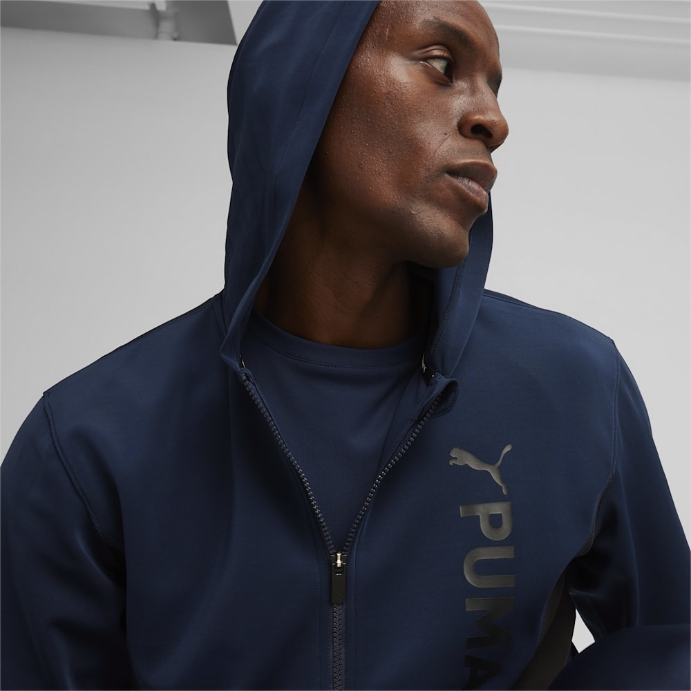 Puma Fit Double Knit Full-Zip Hoodie - Club Navy