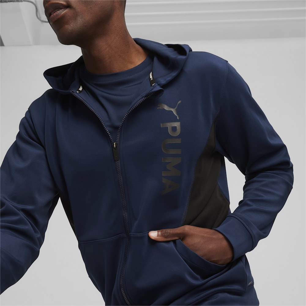 Puma Fit Double Knit Full-Zip Hoodie - Club Navy