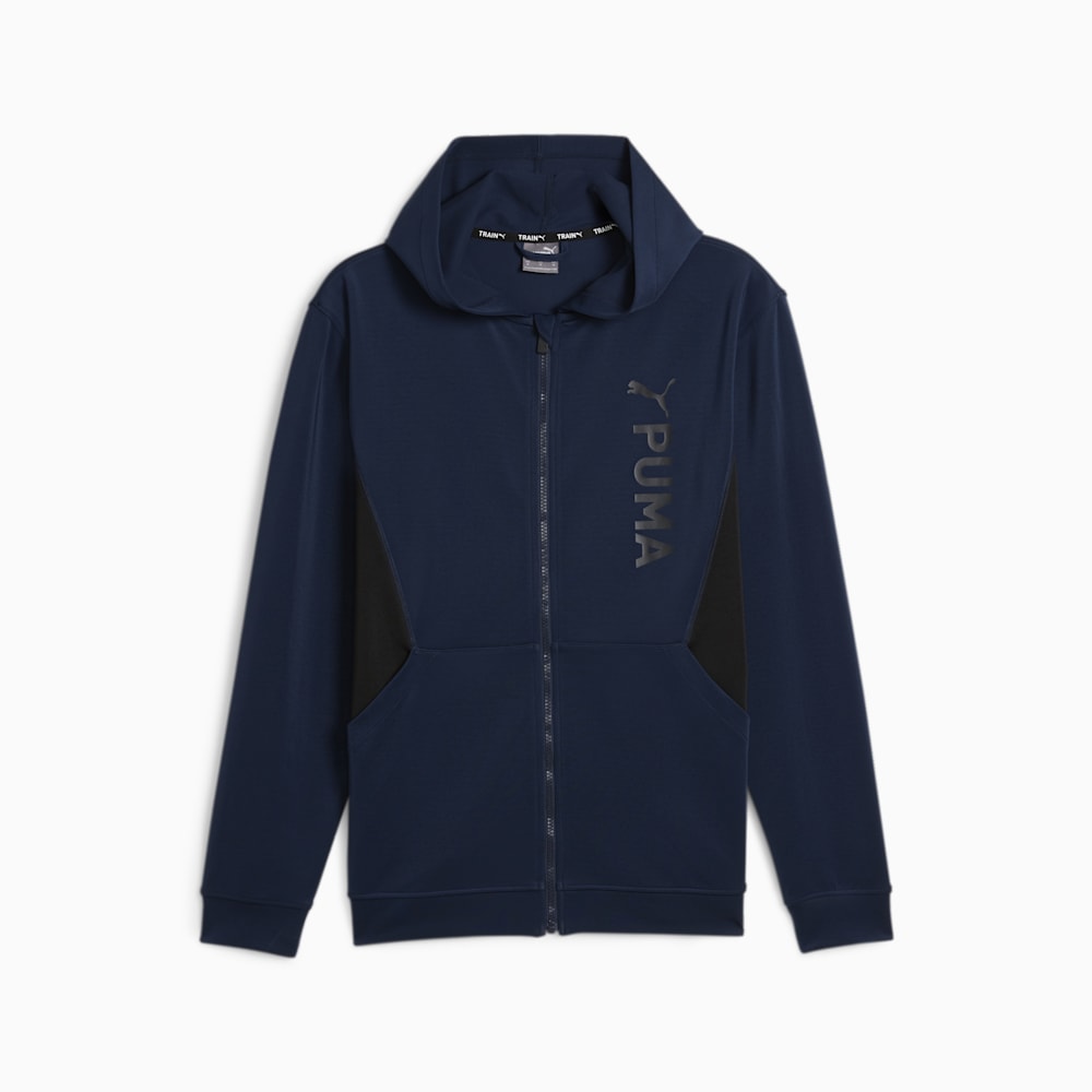 Puma Fit Double Knit Full-Zip Hoodie - Club Navy