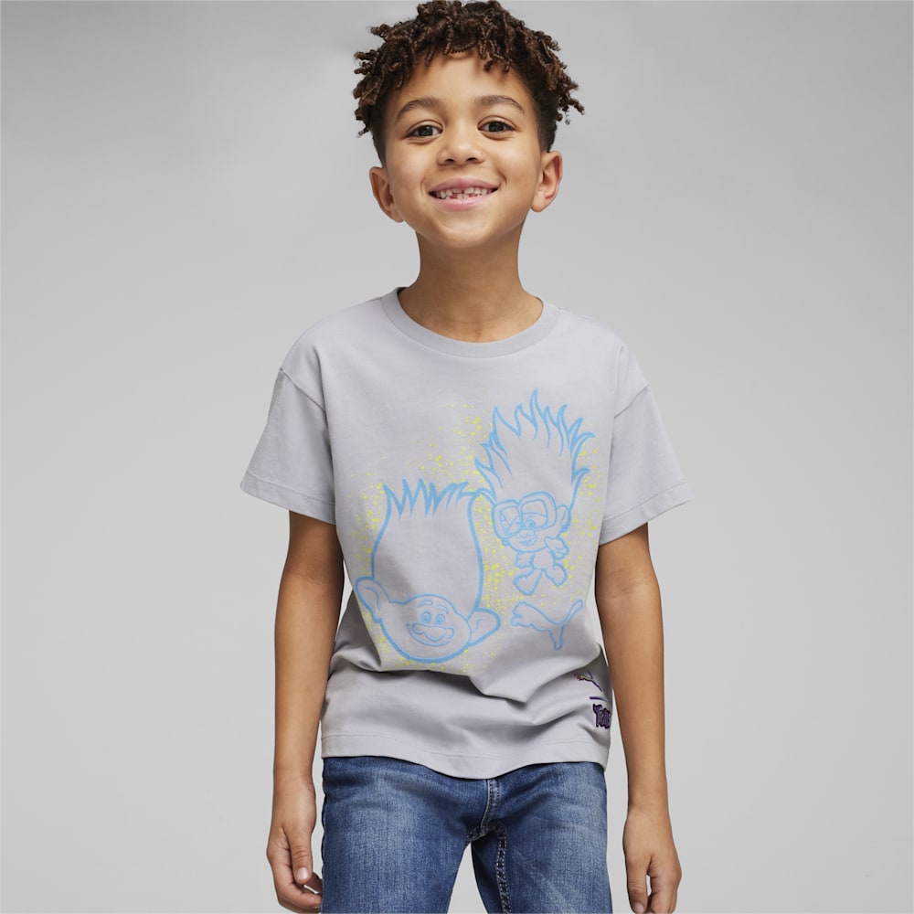 Puma PUMA x TROLLS Little Kids Graphic Tee - Gray Fog