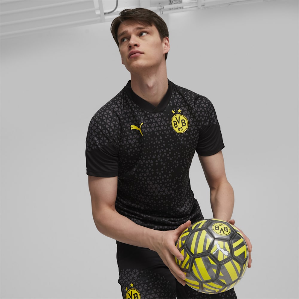 Puma Borussia Dortmund Soccer Training Jersey - Black-Cyber Yellow