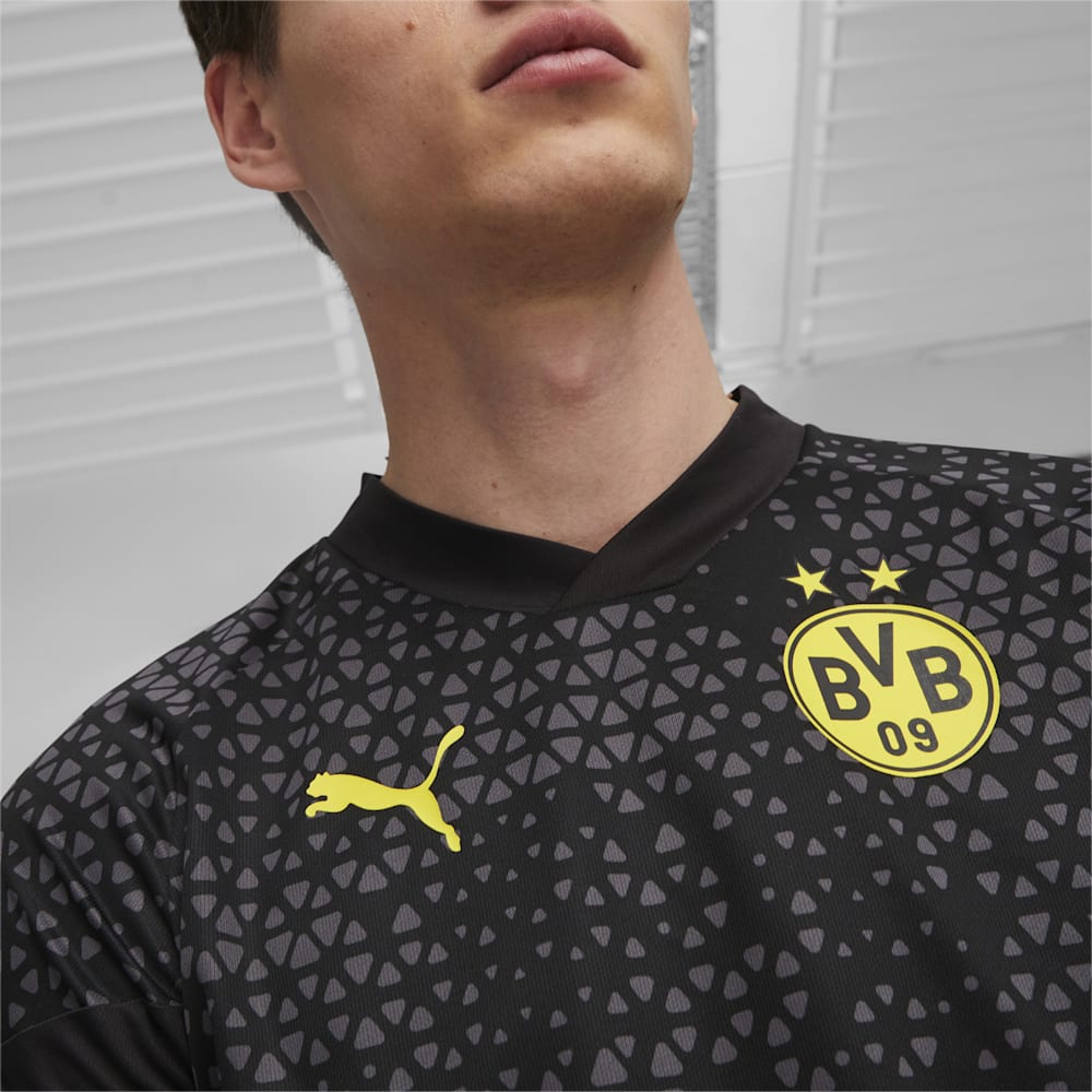 Puma Borussia Dortmund Soccer Training Jersey - Black-Cyber Yellow