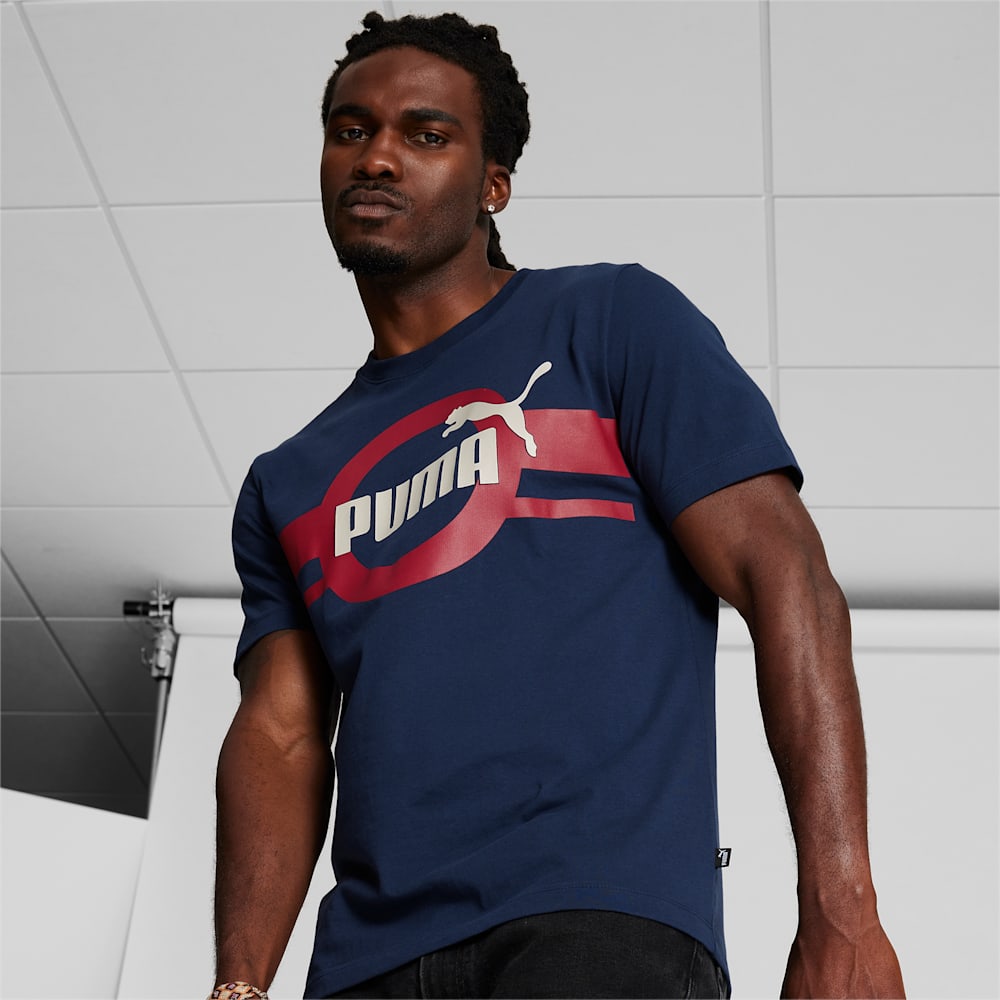 Puma Along The Line Tee - Navy