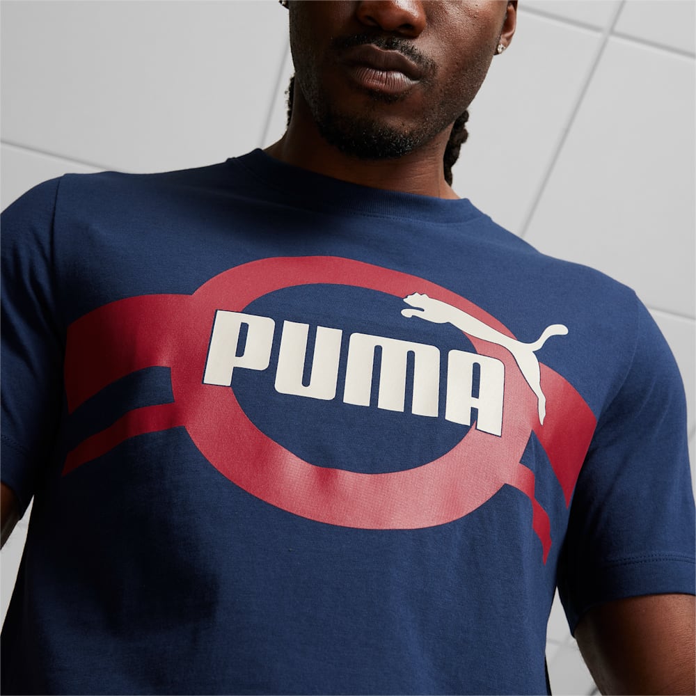 Puma Along The Line Tee - Navy