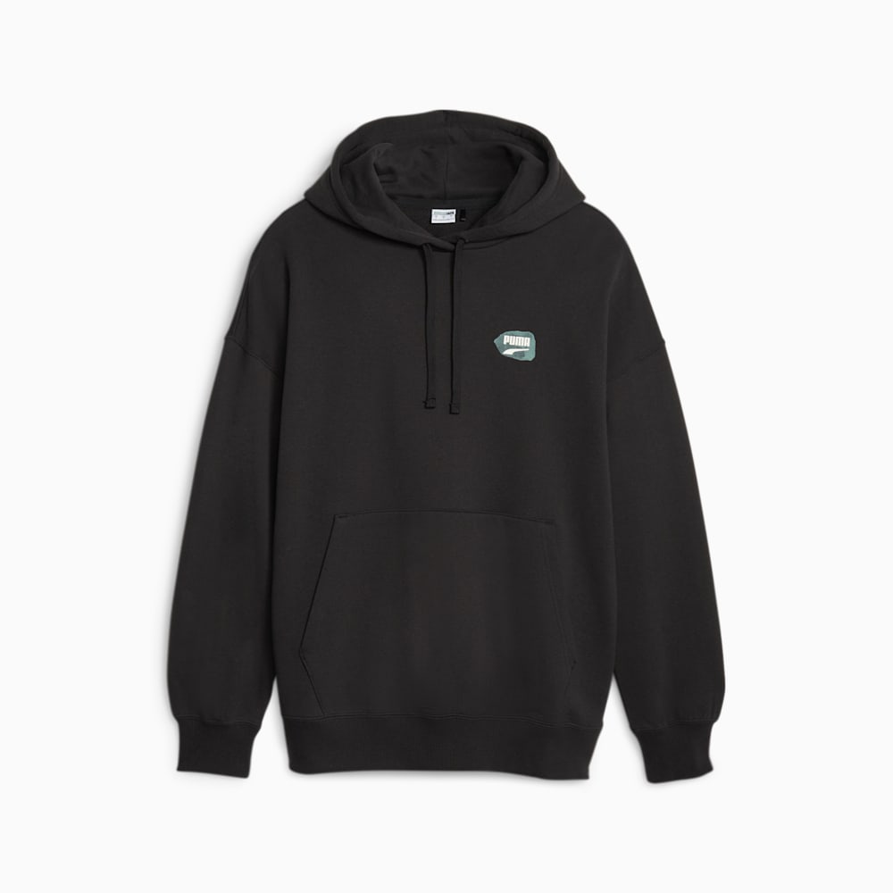 Puma DOWNTOWN Oversized Graphic Hoodie - Black