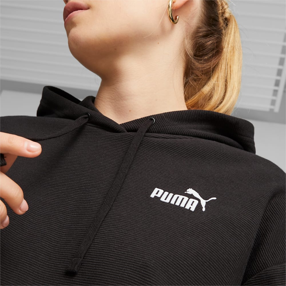 Puma ESS+ Cropped Hoodie - Black