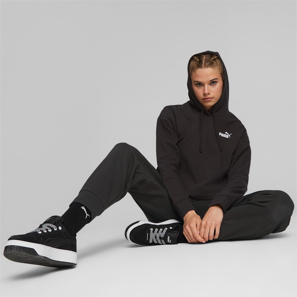 Puma ESS+ Cropped Hoodie - Black