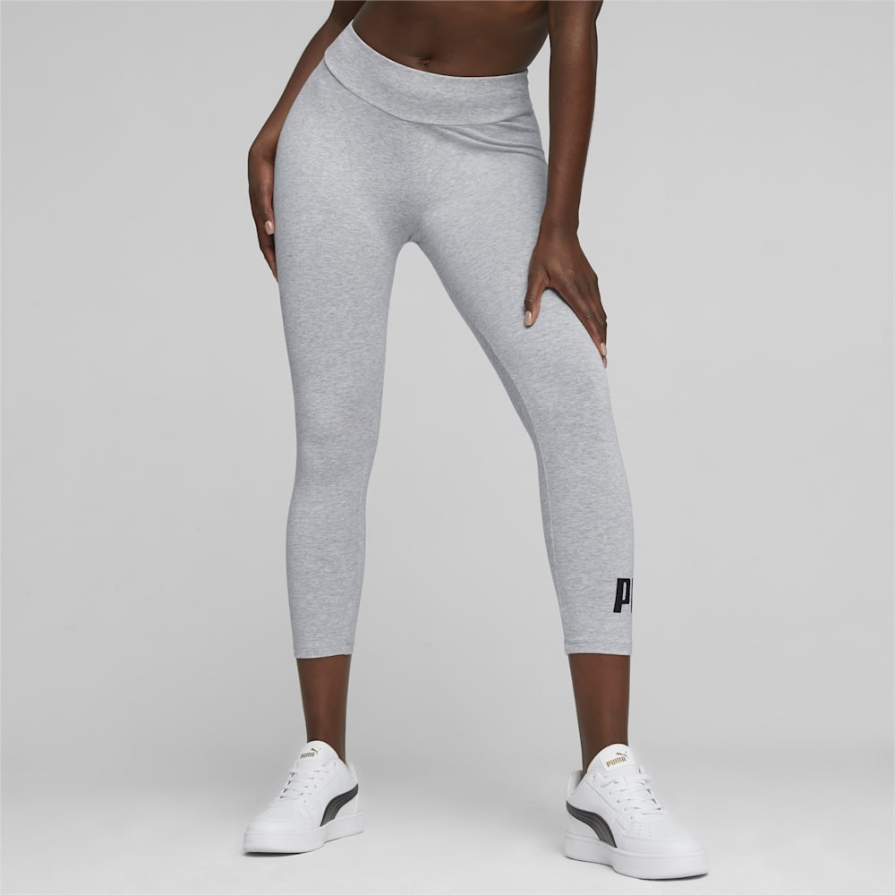 Puma Essentials 3/4 Logo Leggings - Light Gray Heather