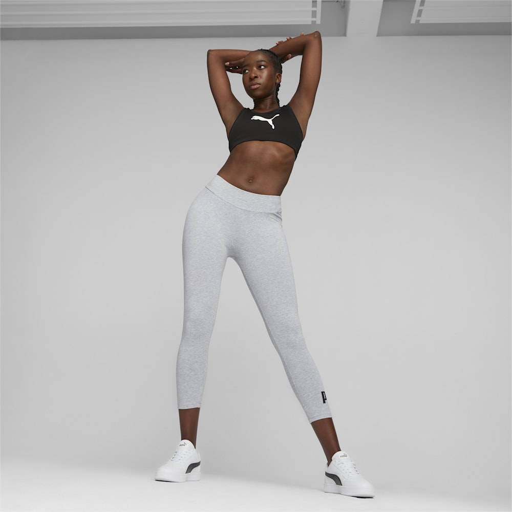 Puma Essentials 3/4 Logo Leggings - Light Gray Heather