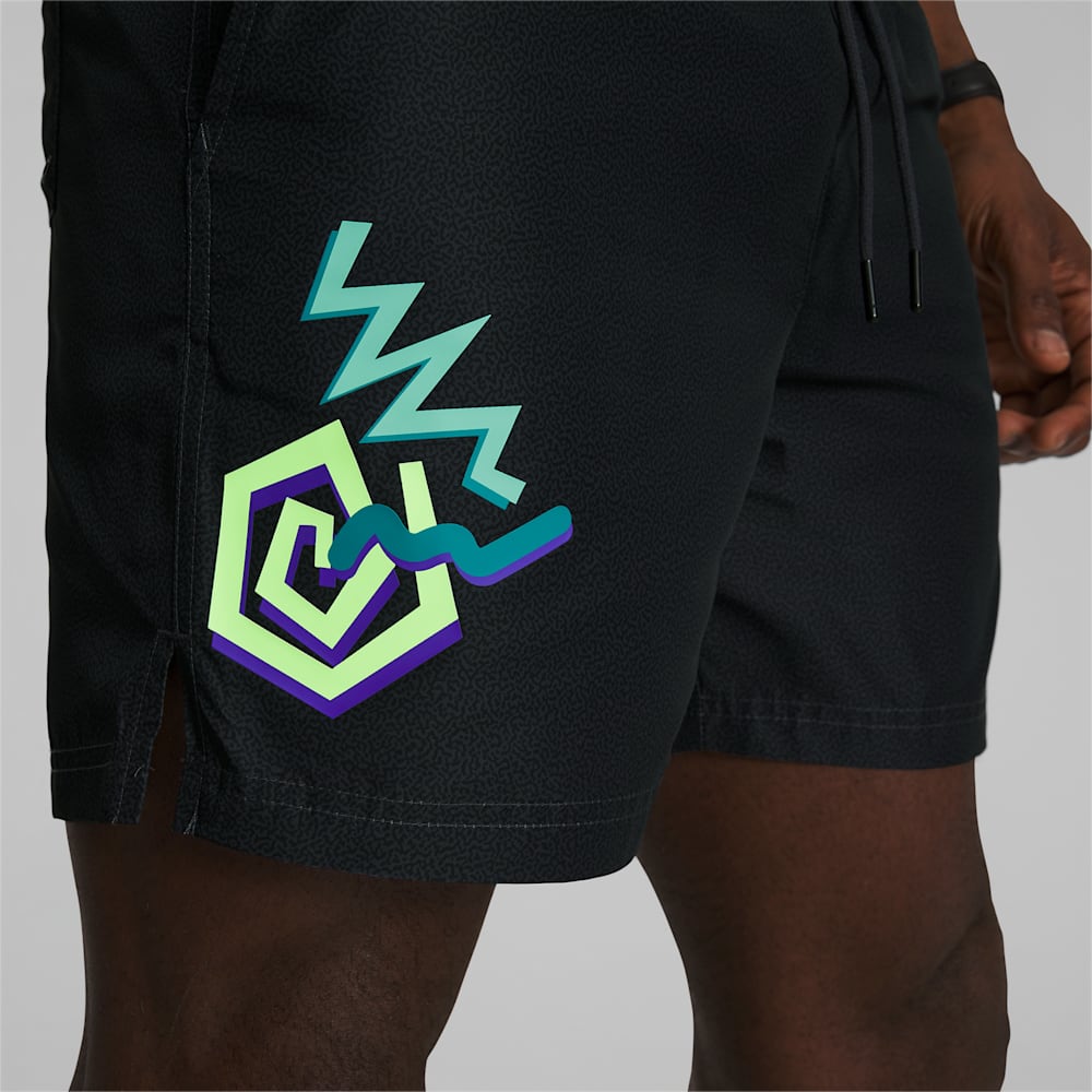 Puma Classics Daytona 6" Woven Shorts - Black-AOP