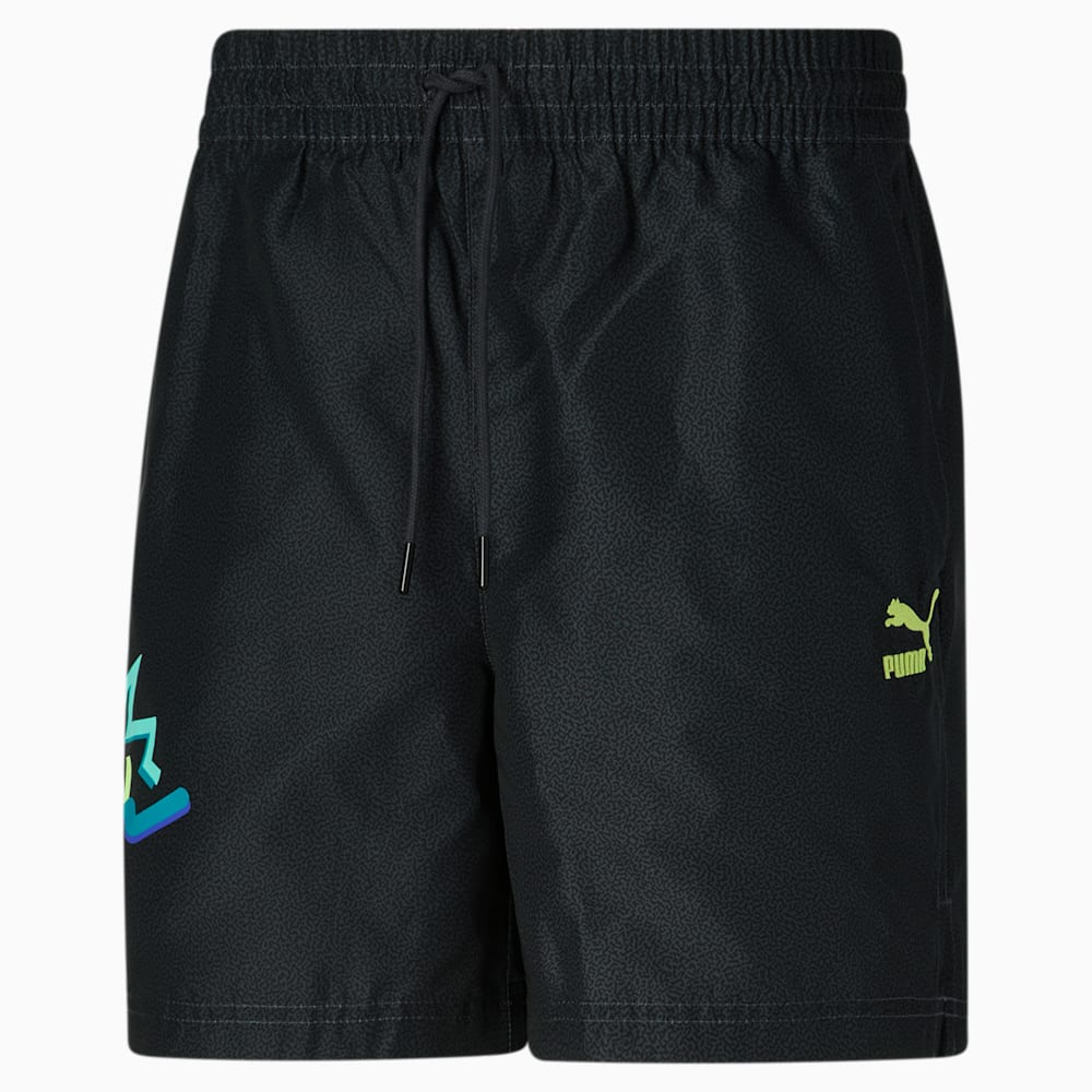 Puma Classics Daytona 6" Woven Shorts - Black-AOP