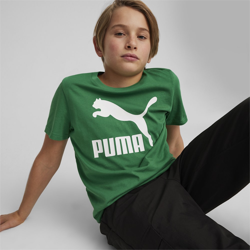 Puma Classics Kids Tee - Archive Green