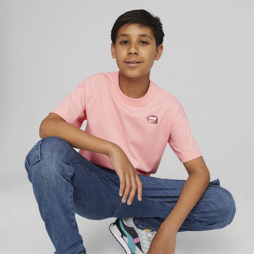 Puma Downtown Kids Graphic Tee - Peach Smoothie