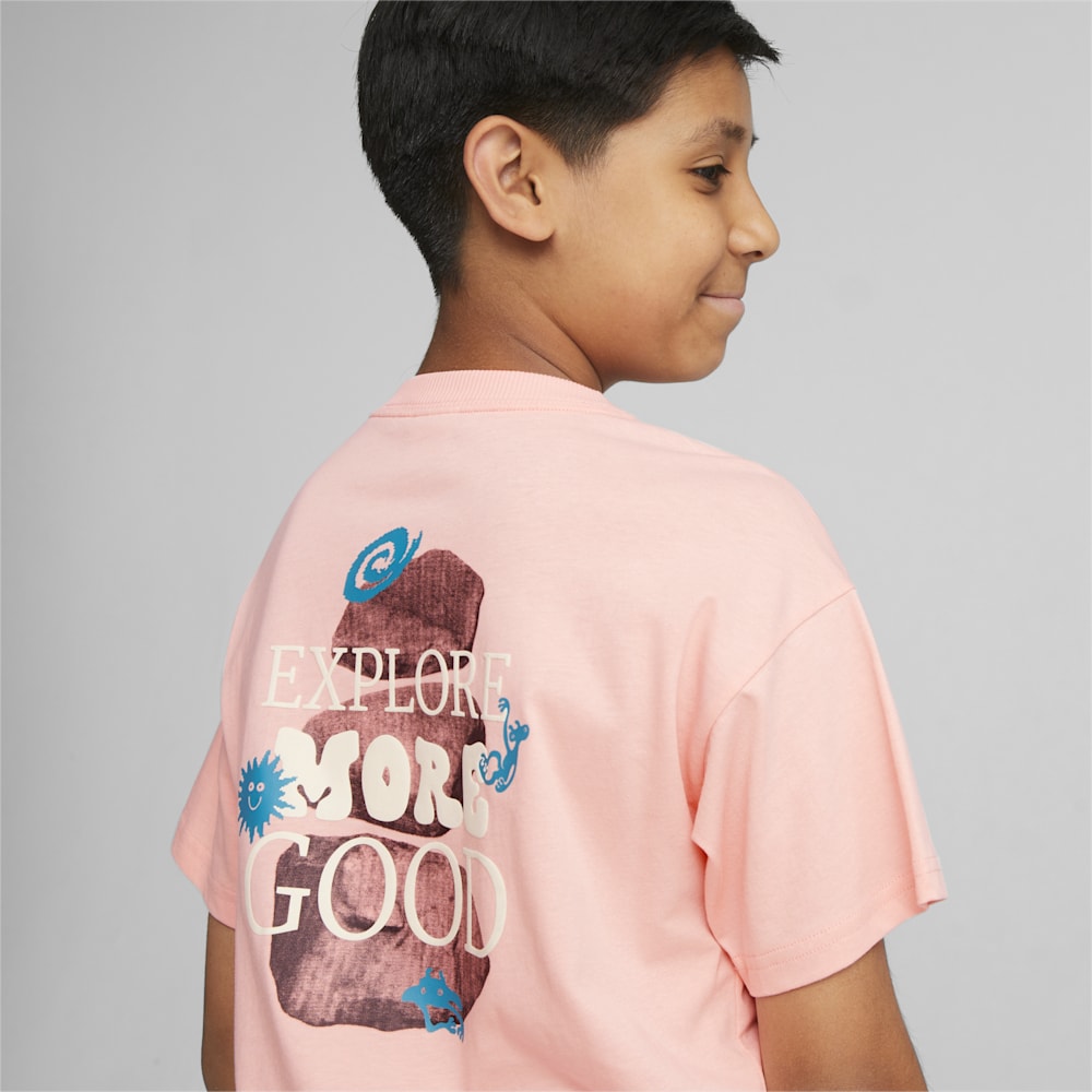 Puma Downtown Kids Graphic Tee - Peach Smoothie